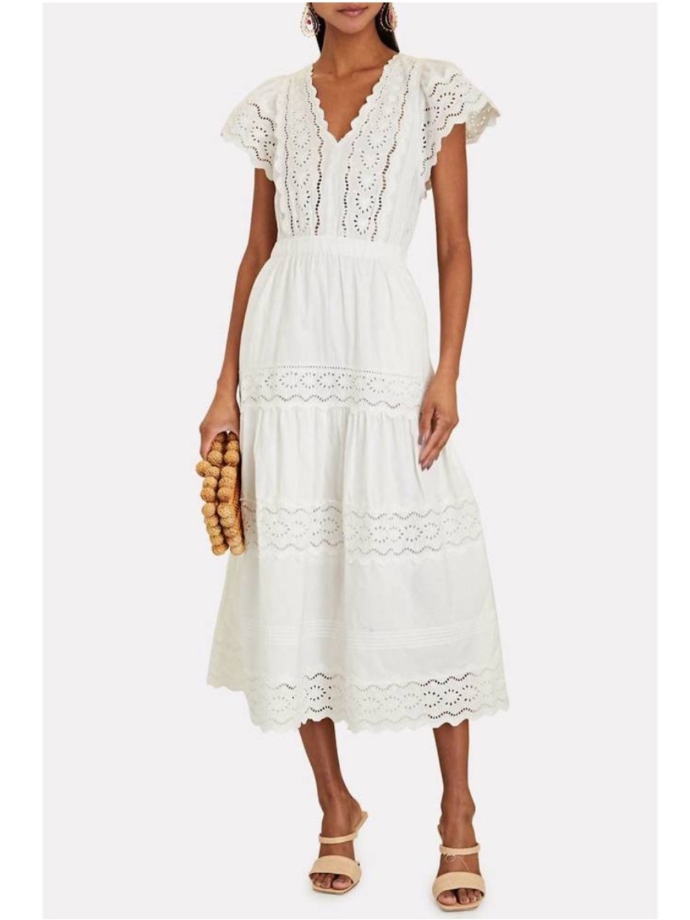 SEA NEW YORK Georgina Eyelet Dress-white